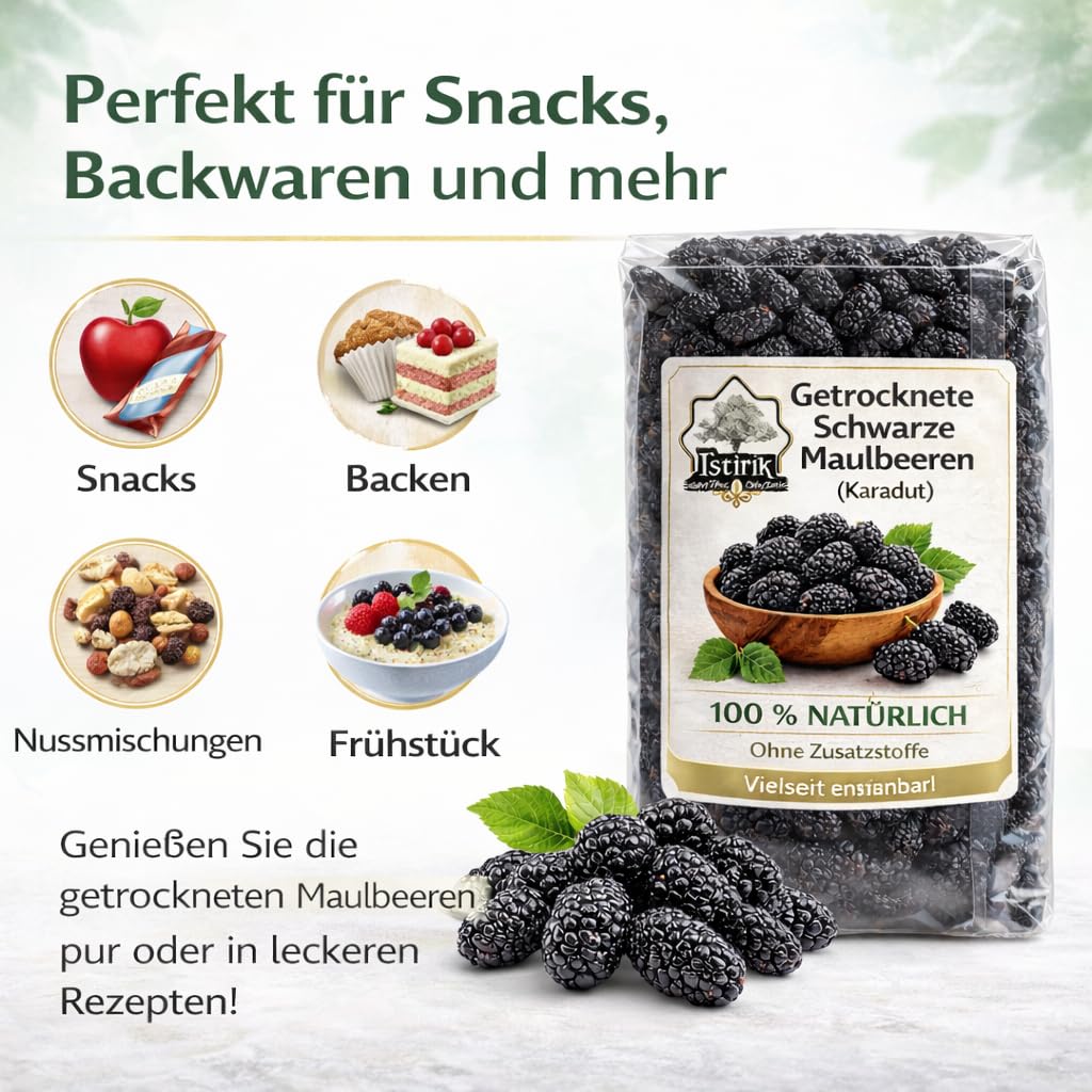Dried Black Mulberries 500g
