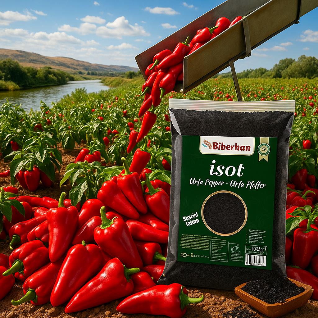 500g Premium Hot Urfa Pepper - Isot/Turkish Black Chili - Urfa Pepper, specially produced in the UNESCO culinary city of Gaziantep, 100% Natural, No Additives