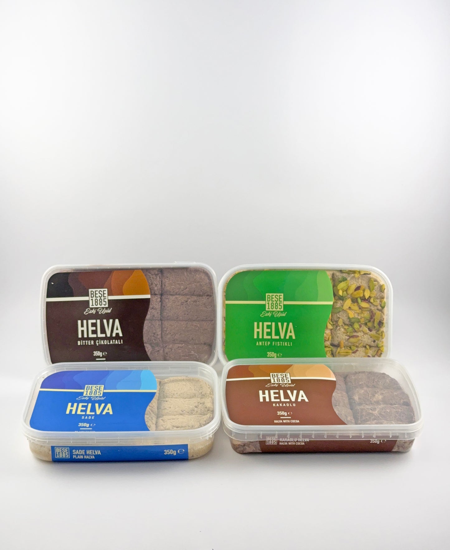 Delicious halva from Turkey, 350g – Tahini halva – 52% sesame paste – Gluten-free – No glucose syrup, palm oil & artificial sweeteners – Halva, perfect for special occasions (pistachio)