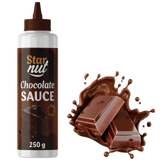 Dessert Sauce Schokolade, Topping 250 g – Premium Qualität – Perfekt als Topping für Eis, Kuchen, Waffeln, Pancakes, Crêpes, Kaffee, Desserts Schoko– Ohne Palmöl & Glukosesirup (250g Schoko Traum)