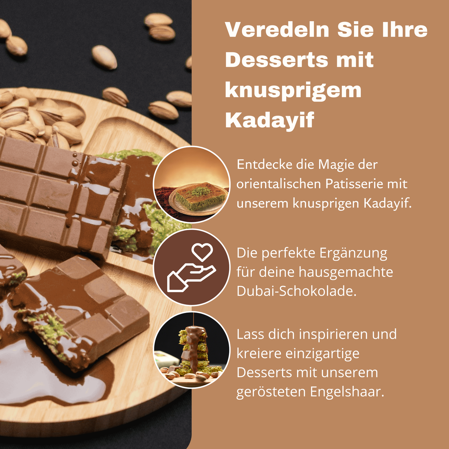 Kadayif 200 g – perfekt für Desserts, Süßspeisen und hausgemachte Dubai-Schokolade, Kadayif