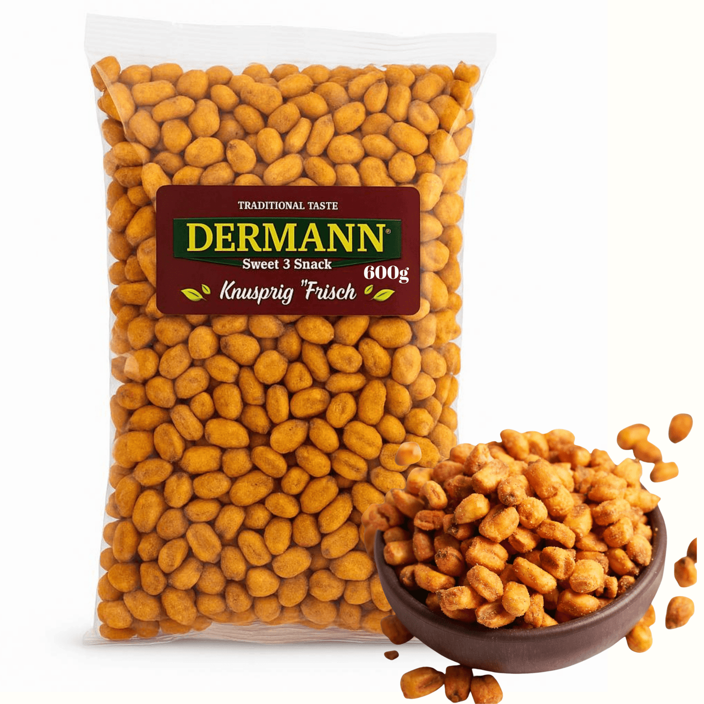 600g Knuspriger Gewürz-Mais Snack – Würzig, Aromatisch & Perfekt zum Knabbern | Premium Mais-Snack, Praktischer Snack für unterwegs (Maxi Gewürzmais)