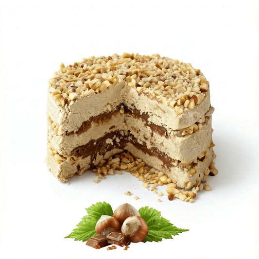 Köstliche Halva aus der Türkei 450 g – Spezielle Helva in Tortenform, Tahini-Helva – 52% Sesampaste – Glutenfrei – Ohne Glukosesirup, Palmöl & künstliche Süßstoffe – Halwa (Schokolade & Haselnuss)