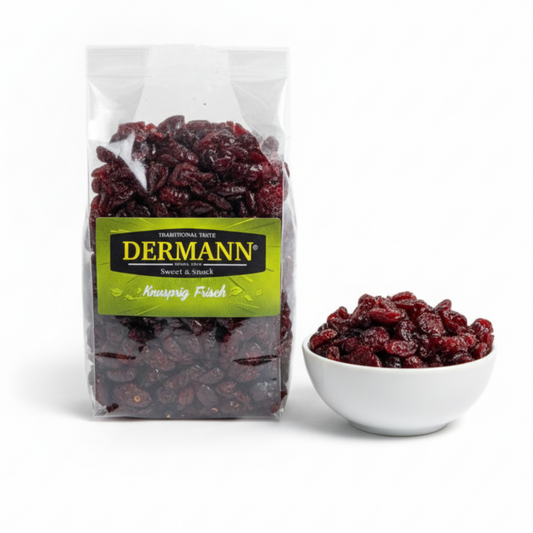 Getrocknete Türkische Moosbeeren 500g | Cranberries Schonend getrocknet & leicht gezuckert | reich an Antioxidantien | Kızılcık ideal für Müsli, Joghurt & Smoothies