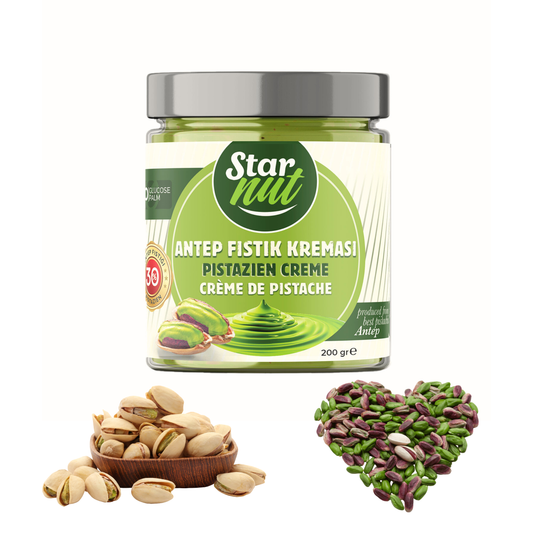 Natürliche Pistaziencreme aus Premium Pistazien | 200 g | Für die virale Dubai-Schokolade und alle Gerichte | Pistazienpaste | Pistazienmus | Ohne Palmöl und Glukose,enthält 30 % Pistazien
