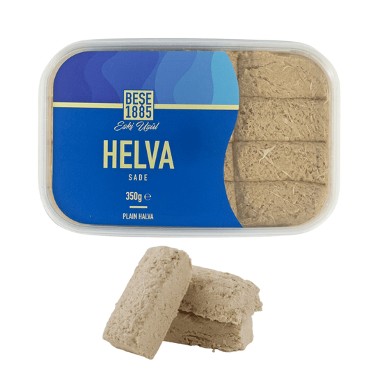 Klassisch Köstliche Halva aus der Türkei 350 g – Tahin-Halva – 52% Sesampaste – Glutenfrei – Ohne Glukosesirup, Palmöl & künstliche Süßstoffe – Halwa, Perfekt für besondere Anlässe (Klassisch)
