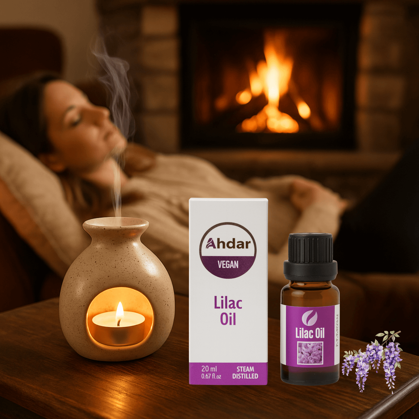 20 ml - 100% Fliederöl, Reines Ätherisches Öl – Natürlich & Ohne Zusätze – Premium Qualität für Aromatherapie, Diffuser, Massage & Wellness (Fliederöl)