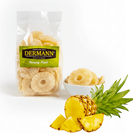 Kandierte Ananas 500g | saftig, fruchtig und aromatisch | schonend getrocknet Ananasringe, ideal als Snack oder Topping (Ananas)
