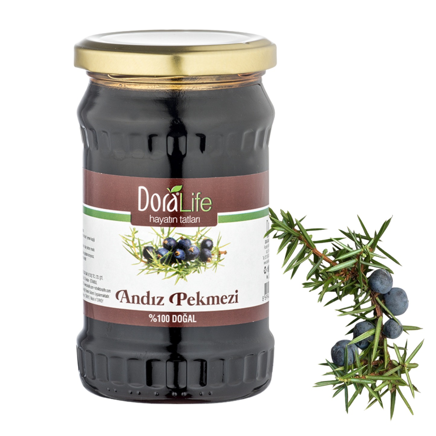 100% Reines Wacholderbeeren Extrakt-Andiz Pekmez, Sirup 380g – 100% Naturrein, Kaltgepresst, Zuckerfrei, Ohne Zusatzstoffe, Traditionell Hergestellt (Wacholderextrakt)