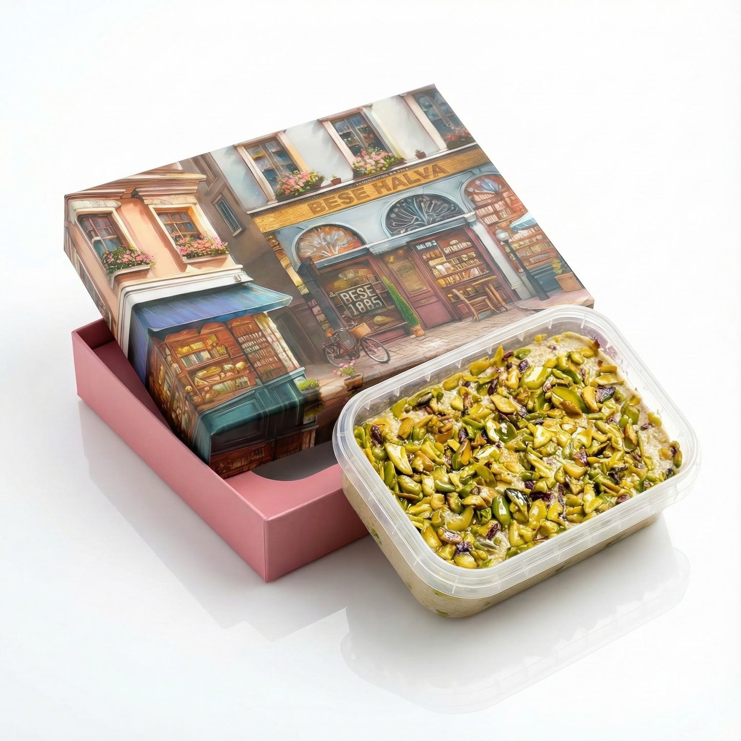 Delicious halva from Turkey 350g – Tahini halva – 52% sesame paste – Gluten-free – No glucose syrup, palm oil &amp; artificial sweeteners – Halva (Gift bag – Pistachios) 