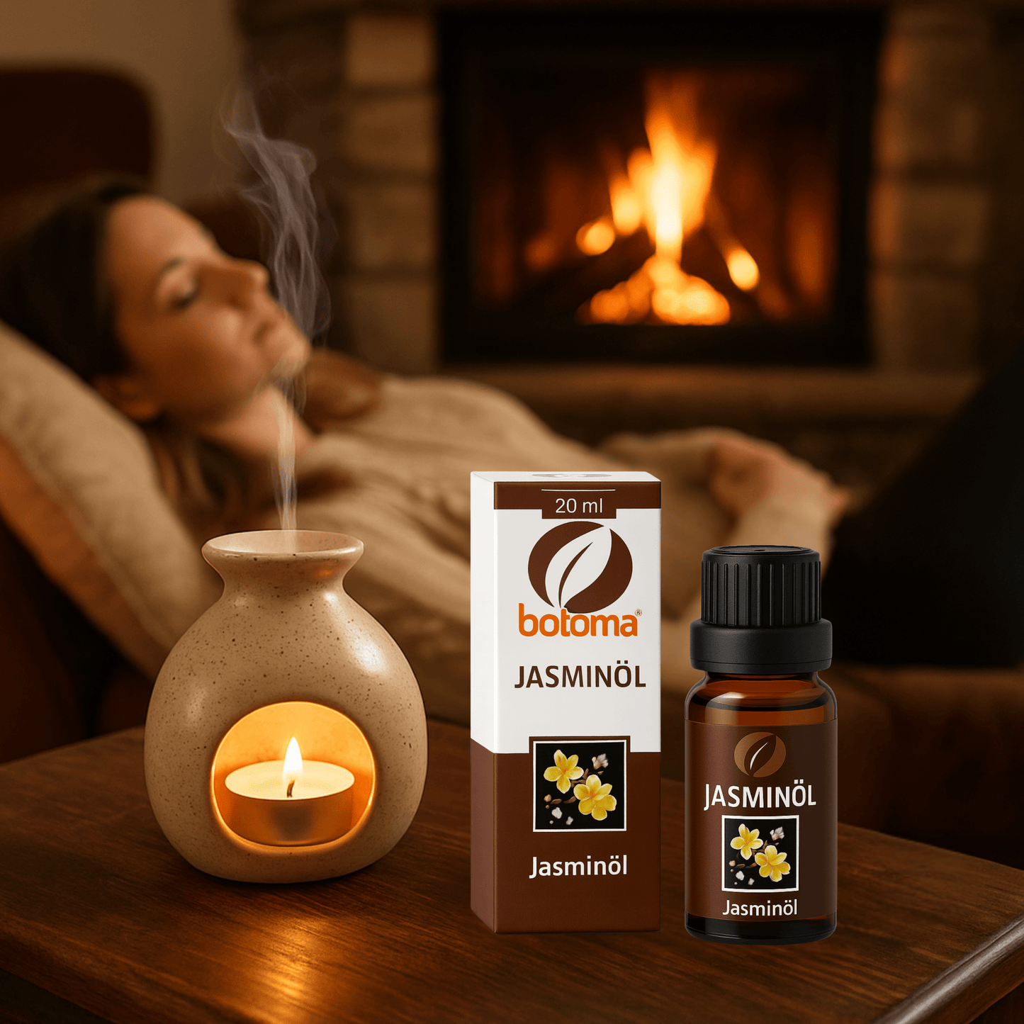 20 ml - 100% Jasminöl - Reines Ätherisches Öl, Natürlich & Ohne Zusätze, Premium Qualität für Aromatherapie, Diffuser, Massage & Wellness (Jasminöl)