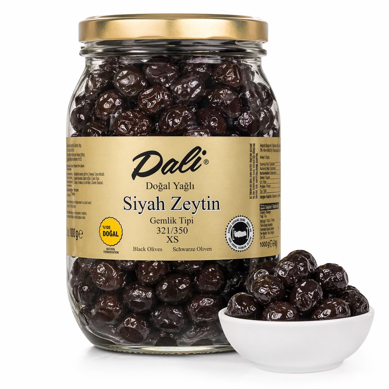 Dali Schwarze Oliven XS 950 g