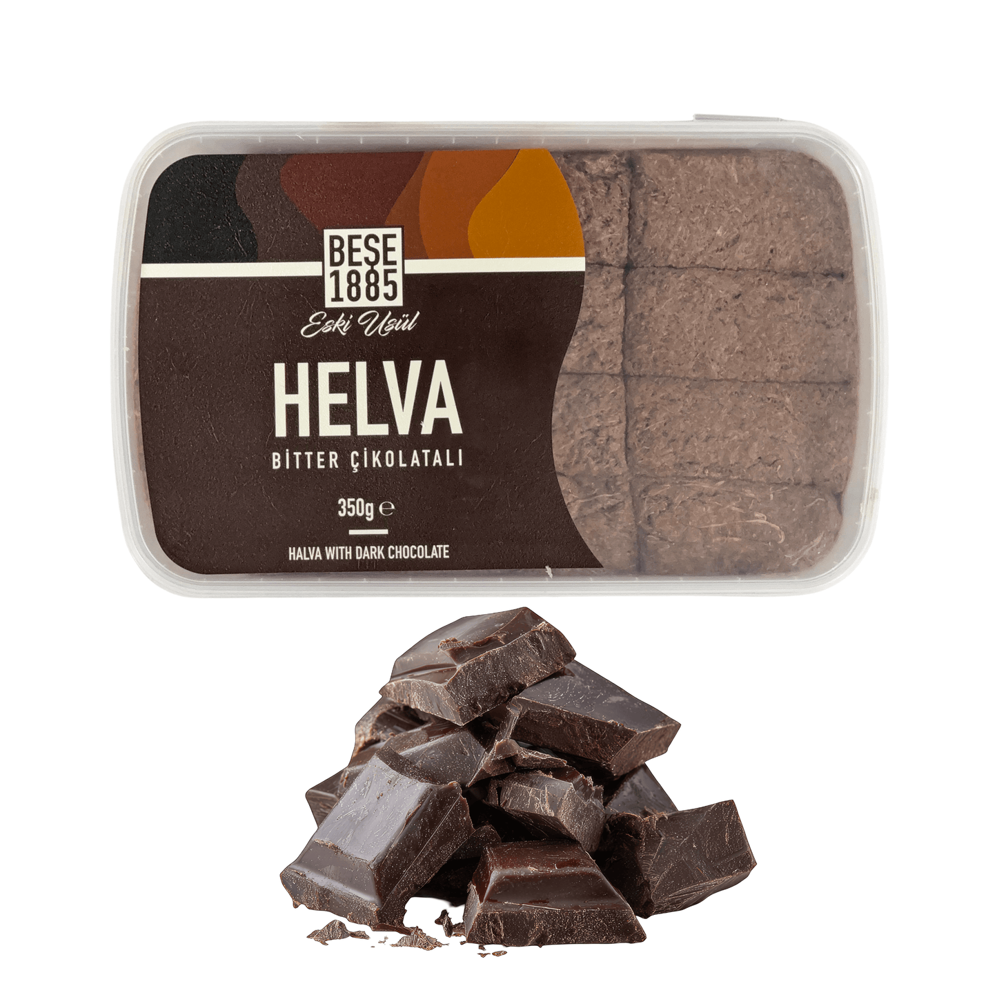 Delicious halva from Turkey 350g – Tahini halva – 52% sesame paste – Gluten-free – No glucose syrup, palm oil &amp; artificial sweeteners – Halva, perfect for special occasions (dark chocolate) 