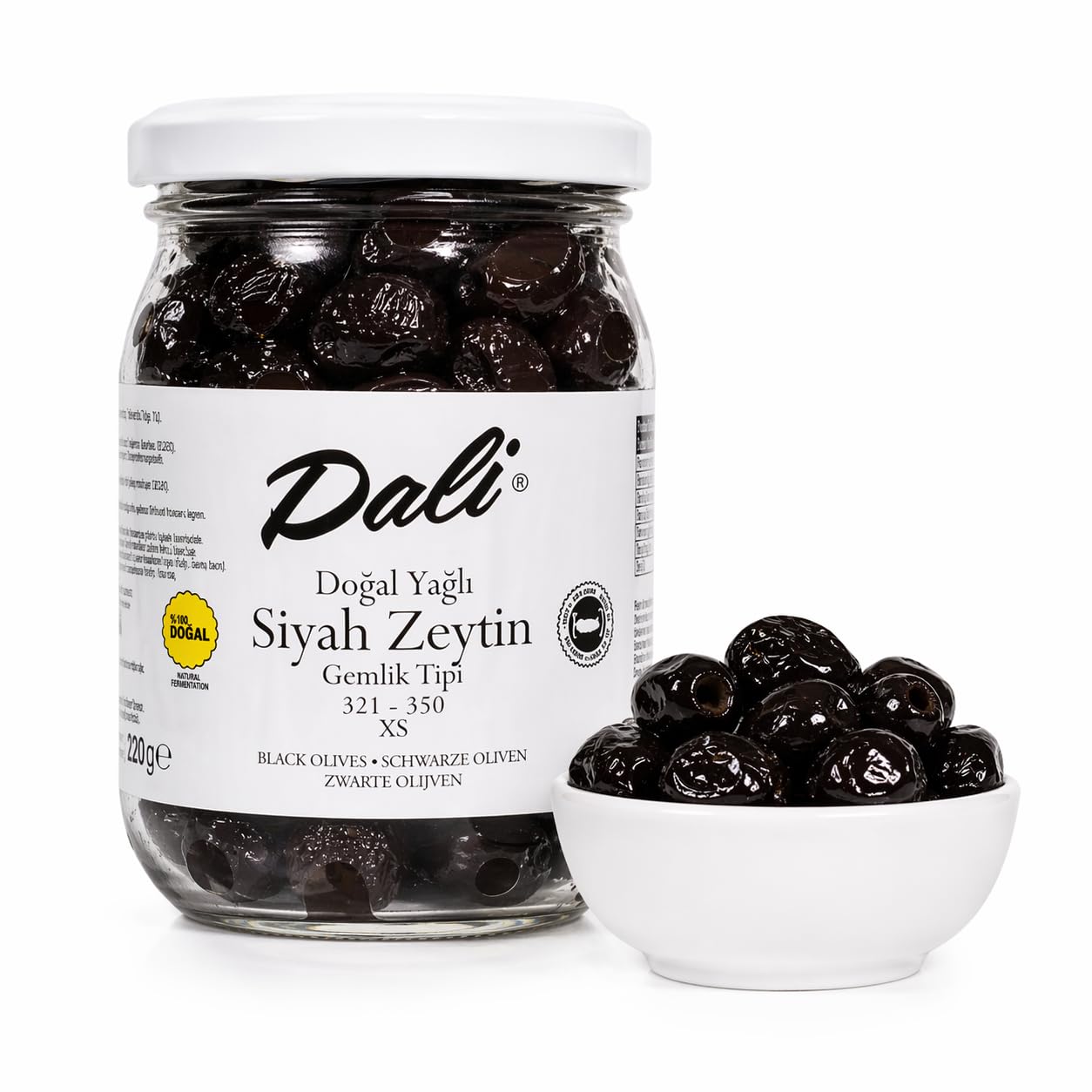 Dali Schwarze Oliven XS 220 g