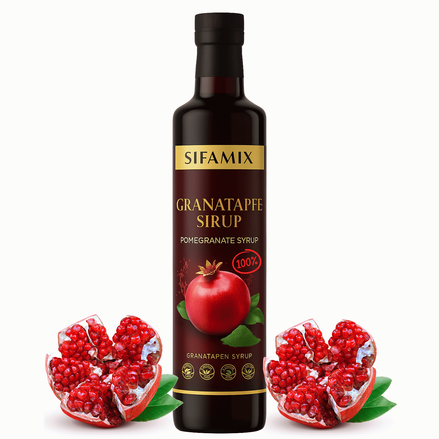 340g Pomegranate Syrup – 100% Pure Pomegranate Essence from Sun-Ripened Turkish Pomegranates | Pomegranate Molasses, Vegan, Gluten-Free &amp; No Additives (1 Bottle of Pomegranate Syrup) 