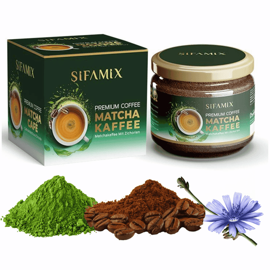 Premium Matcha Kaffee mit Chicorée & löslichem Arabica zum Gewichtsmanagement | Mit 12 % echtem japanischen Matcha für tägliche Balance | Unterstützt die Gewichtskontrolle,100% Natürlich,Vegan