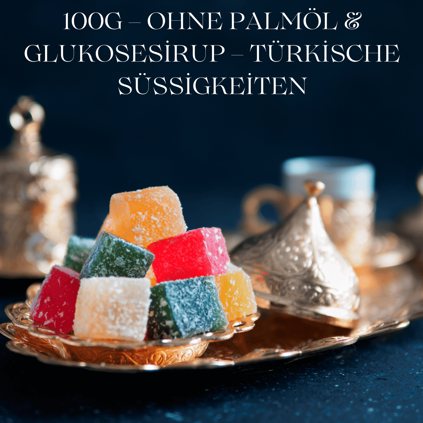 4-in-1 Geschenkset – Premium Qualität Turkish Delight - Lokum – Rose, Früchtemix, Nuss & Granatapfel – 4x100g, Ohne Palmöl & Glukosesirup – In dekorativer Geschenktasche mit Trageband