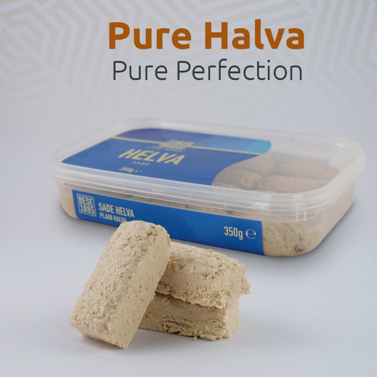 Klassisch Köstliche Halva aus der Türkei 350 g – Tahin-Halva – 52% Sesampaste – Glutenfrei – Ohne Glukosesirup, Palmöl & künstliche Süßstoffe – Halwa, Perfekt für besondere Anlässe (Klassisch)