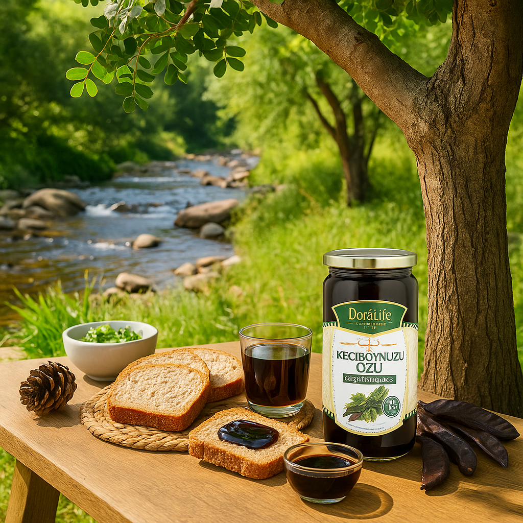 100% Reines Johannisbrot-Extrakt - Sirup 640g – 100% Naturrein, Kaltgepresst, Zuckerfrei, Ohne Zusatzstoffe, Traditionell Hergestellt, Vegane Energiequelle, Carob-Extrakt (Johannisbrot-Extrakt)