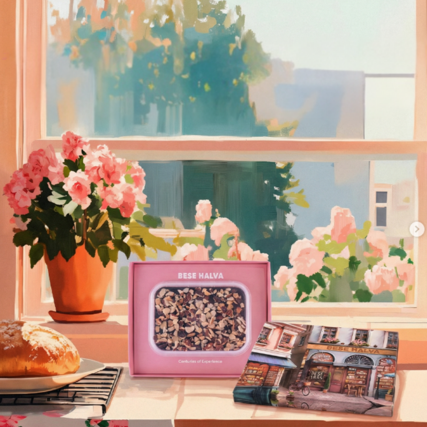 Delicious halva from Turkey 350g – Tahini halva – 52% sesame paste – Gluten-free – No glucose syrup, palm oil &amp; artificial sweeteners – Halva (Gift bag – Chocolate &amp; almonds) 