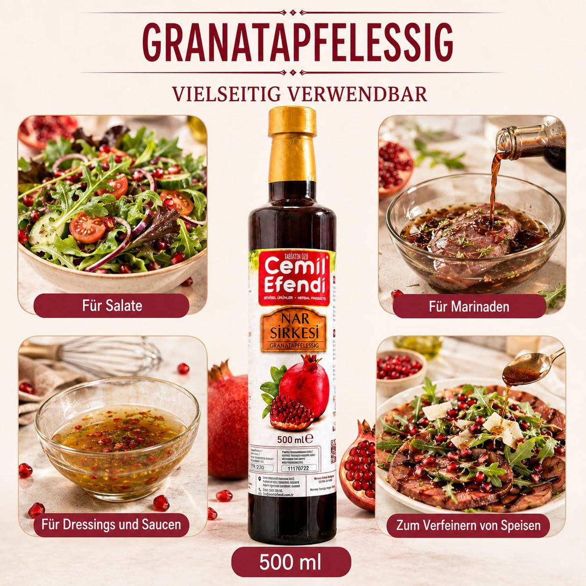 Cemil Efendi Nar Sirkesi 500 ml