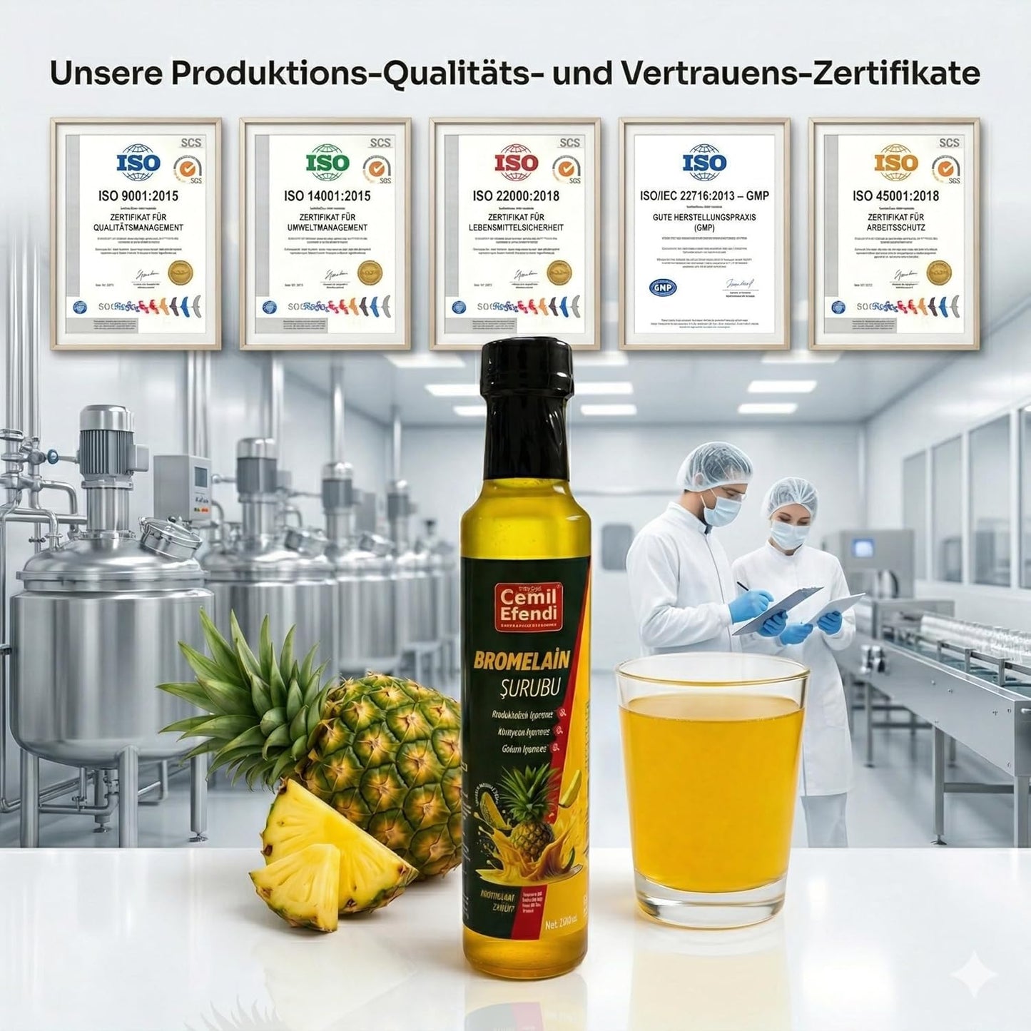Ananaslı Bromelain Şurubu 2x250ml (500ml)