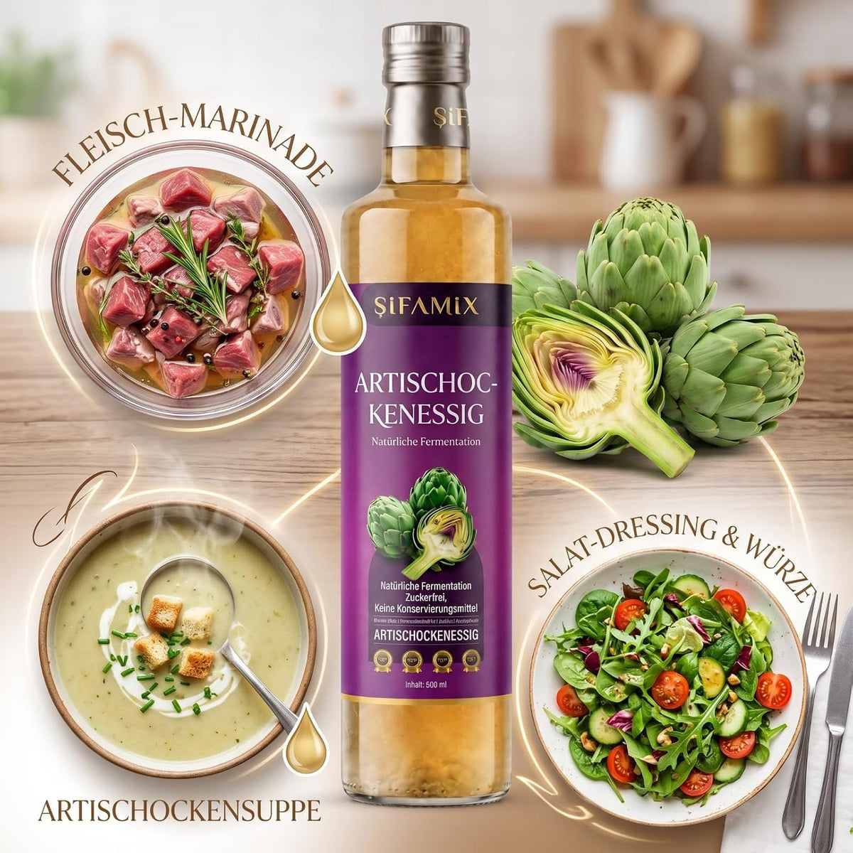 Sifamix Enginar Sirkesi 500 ml