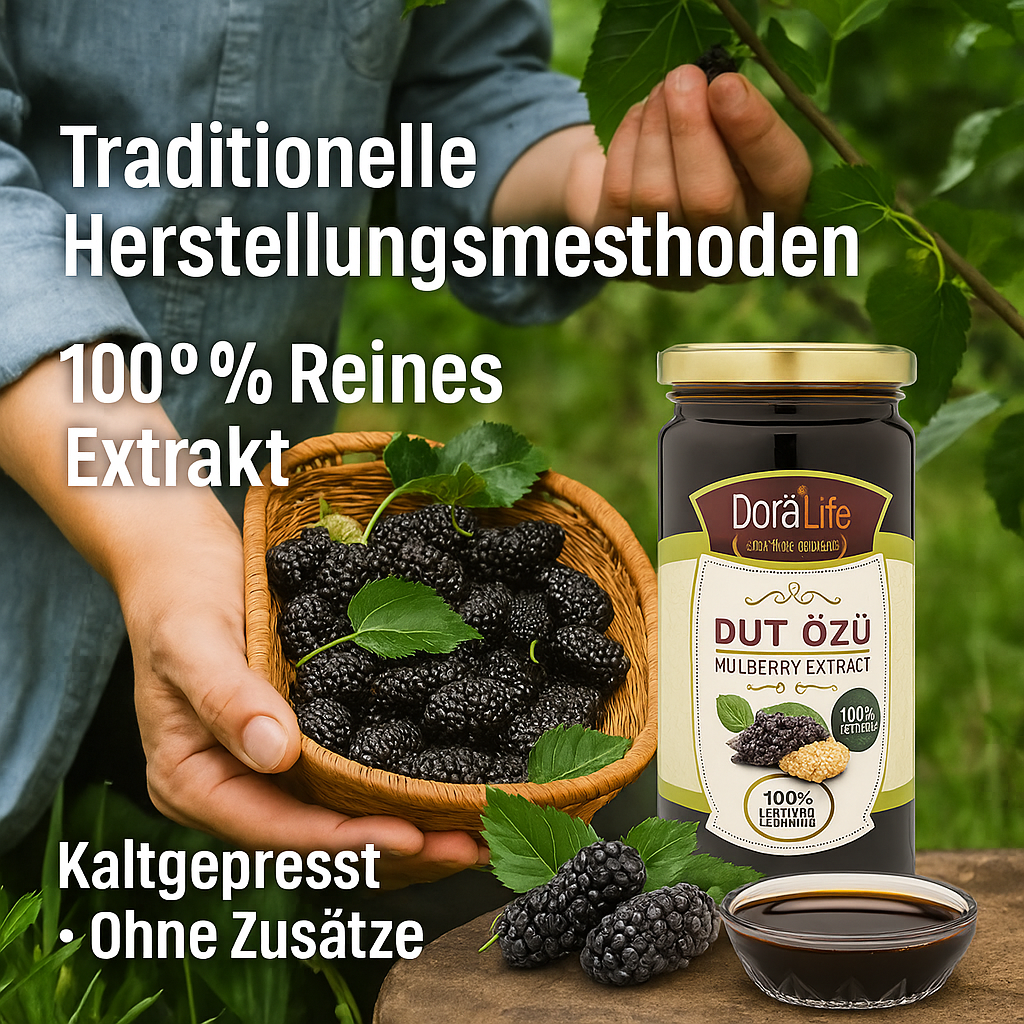 100% Reines Maulbeerextrakt - Sirup 640g – 100% Naturrein, Kaltgepresst, Zuckerfrei, Ohne Zusatzstoffe, Traditionell Hergestellt, Vegane Energiequelle, Maulbeer-Extrakt (Maulbeer-Extrakt)