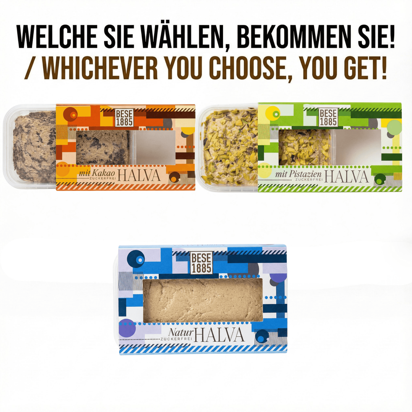 Delicious halva from Turkey 227g – Sugar-free tahini halva with date extract – 60% sesame paste – Gluten-free – No glucose syrup, palm oil &amp; artificial sweeteners – Halwa (pistachio) 