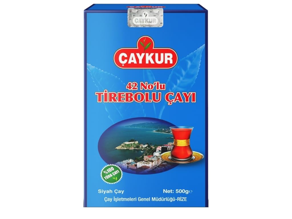 ÇAYKUR Tirebolu No. 42 Turkish Black Tea, loose leaf tea, strong aromatic flavor, premium traditional natural tea, 500 g / 17.6 oz 