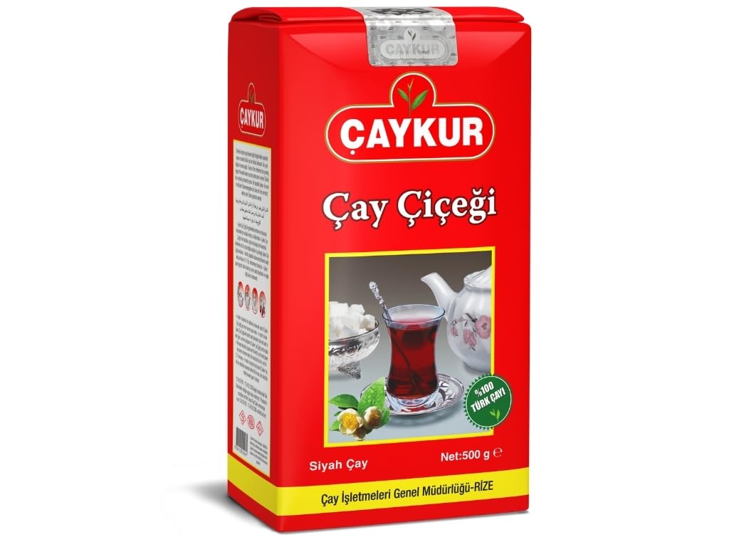 ÇAYKUR Çay Çiçeği Türkischer Schwarzer Tee, Tomurcuk Golden Buds Mischung, Natürlich Aromatischer Loser Tee, Leuchtend Rote Farbe, 2er pack 500g