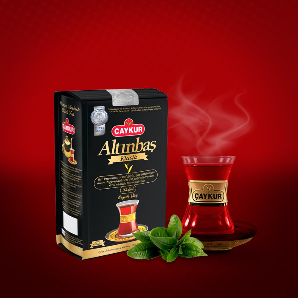 ÇAYKUR Altınbaş Golden Tips, Premium Gourmet Schwarzer Tee, loser Blatttee, kräftige Teeknospen 500 g