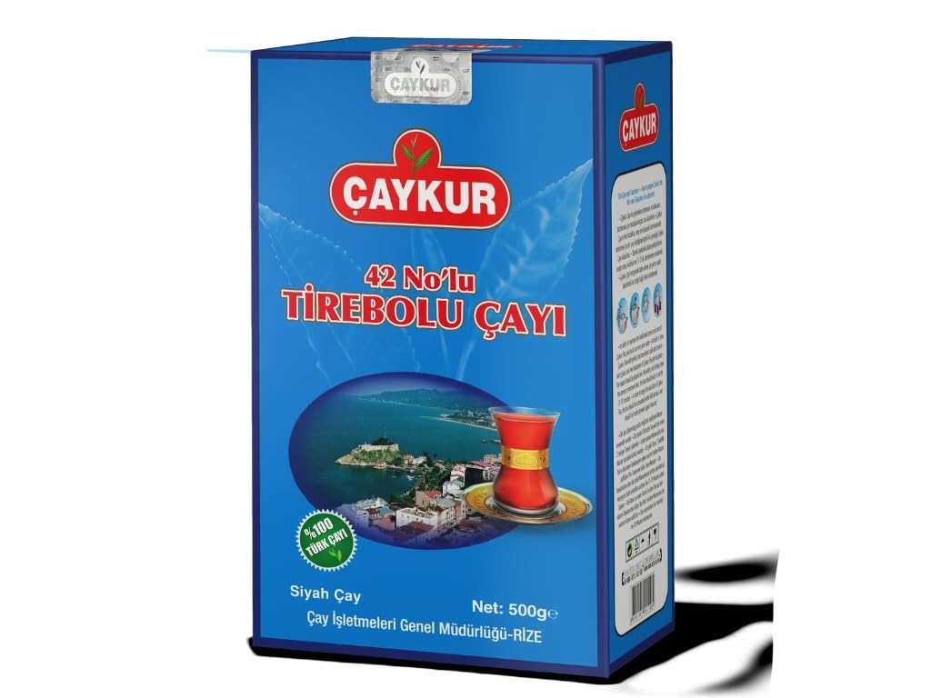 ÇAYKUR Tirebolu No. 42 Turkish Black Tea, loose leaf tea, strong aromatic flavor, premium traditional natural tea, 500 g / 17.6 oz 