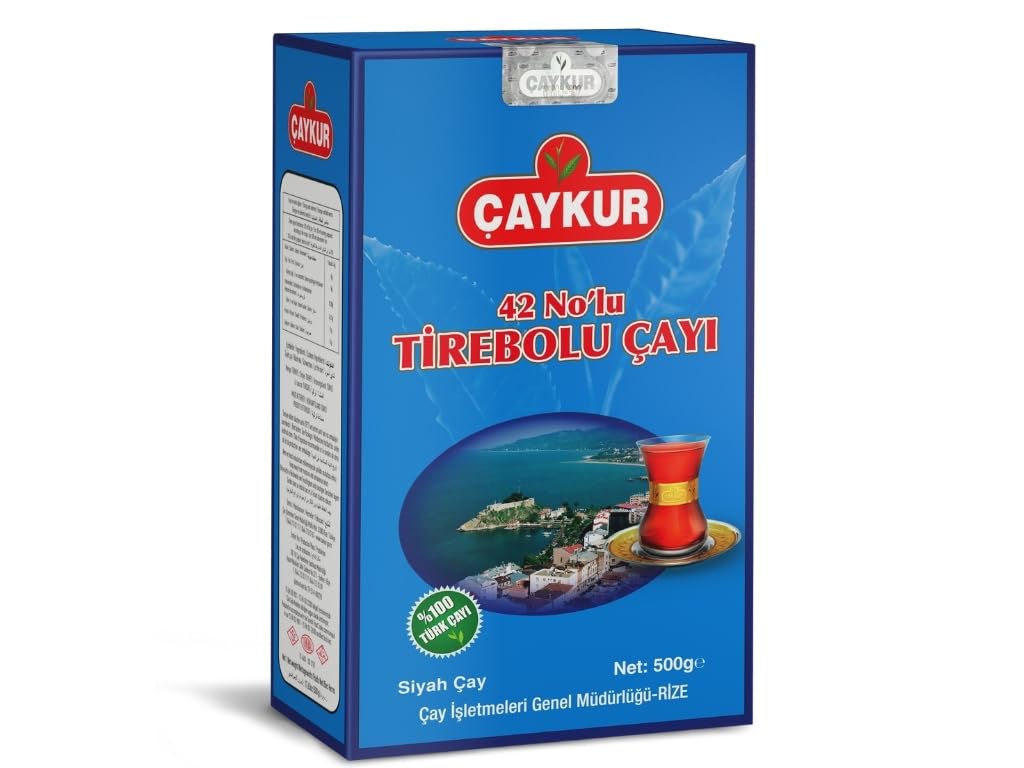 ÇAYKUR Tirebolu No. 42 Turkish Black Tea, loose leaf tea, strong aromatic flavor, premium traditional natural tea, 500 g / 17.6 oz 