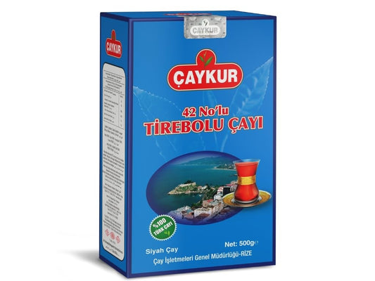 ÇAYKUR Tirebolu No.42 Türkischer Schwarzer Tee, loser Blatttee, kräftig aromatischer Geschmack, Premium Traditioneller Naturtee, 500 g / 17,6 oz