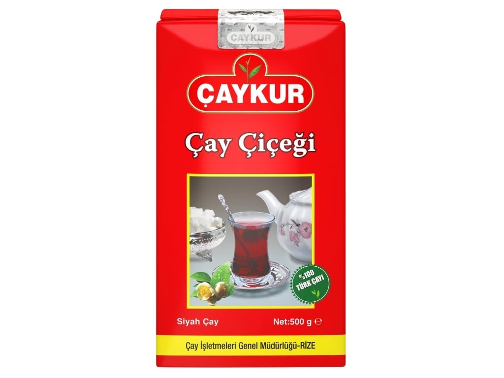 ÇAYKUR Çay Çiçeği Türkischer Schwarzer Tee, Tomurcuk Golden Buds Mischung, Natürlich Aromatischer Loser Tee, Leuchtend Rote Farbe, 2er pack 500g