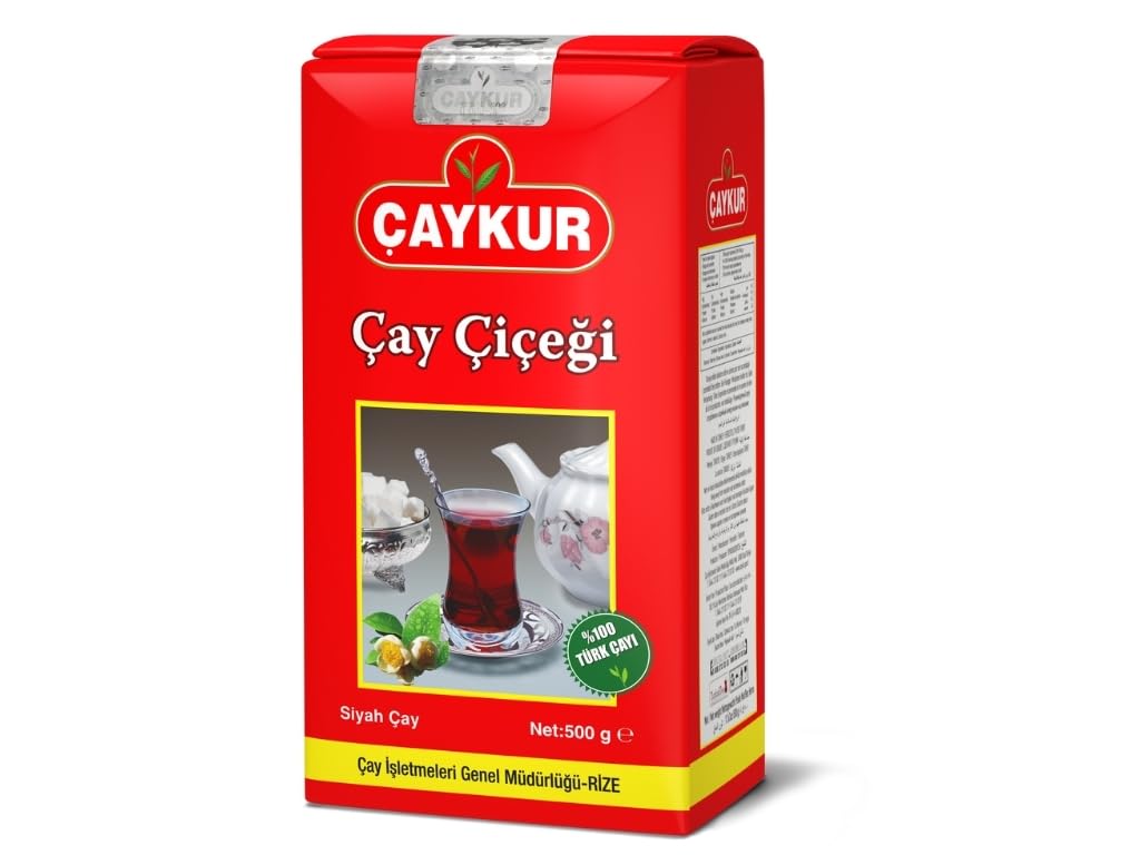 ÇAYKUR Çay Çiçeği Türkischer Schwarzer Tee, Tomurcuk Golden Buds Mischung, Natürlich Aromatischer Loser Tee, Leuchtend Rote Farbe, 2er pack 500g