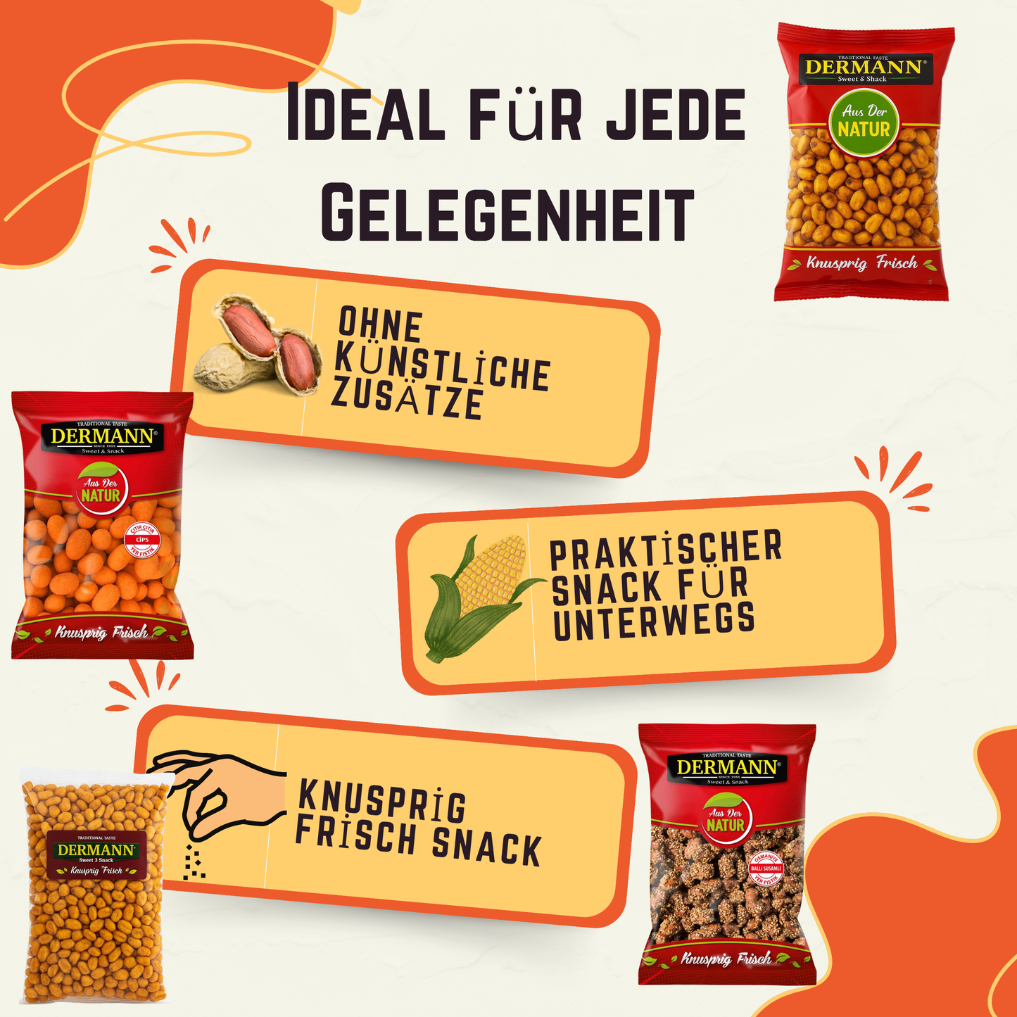 2 Stück × 150g Knuspriger Gewürz-Mais Snack – Würzig, Aromatisch & Perfekt zum Knabbern | Premium Mais-Snack, Praktischer Snack für unterwegs (Mini Gewürzmais)