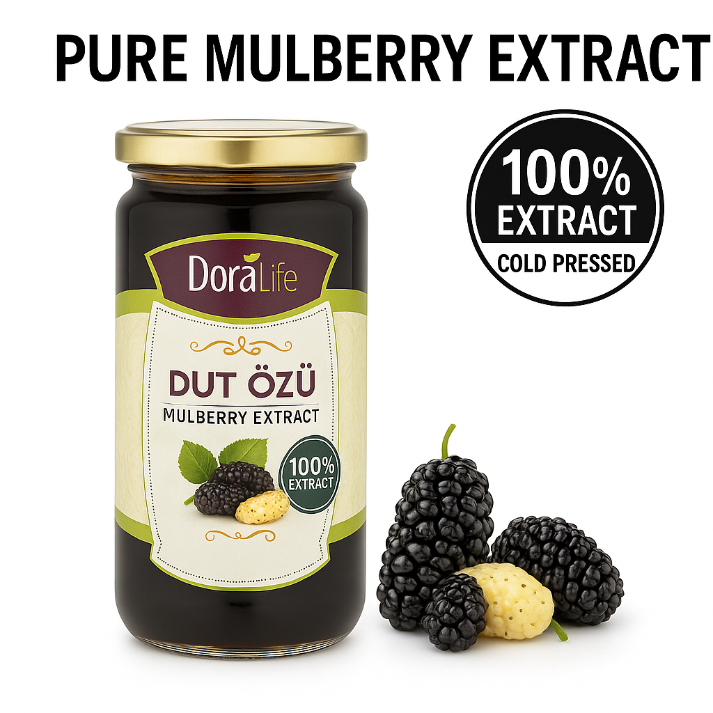 100% Reines Maulbeerextrakt - Sirup 640g – 100% Naturrein, Kaltgepresst, Zuckerfrei, Ohne Zusatzstoffe, Traditionell Hergestellt, Vegane Energiequelle, Maulbeer-Extrakt (Maulbeer-Extrakt)