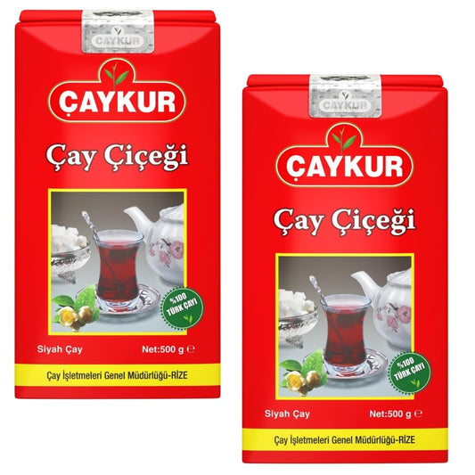 ÇAYKUR Çay Çiçeği Türkischer Schwarzer Tee, Tomurcuk Golden Buds Mischung, Natürlich Aromatischer Loser Tee, Leuchtend Rote Farbe, 2er pack 500g