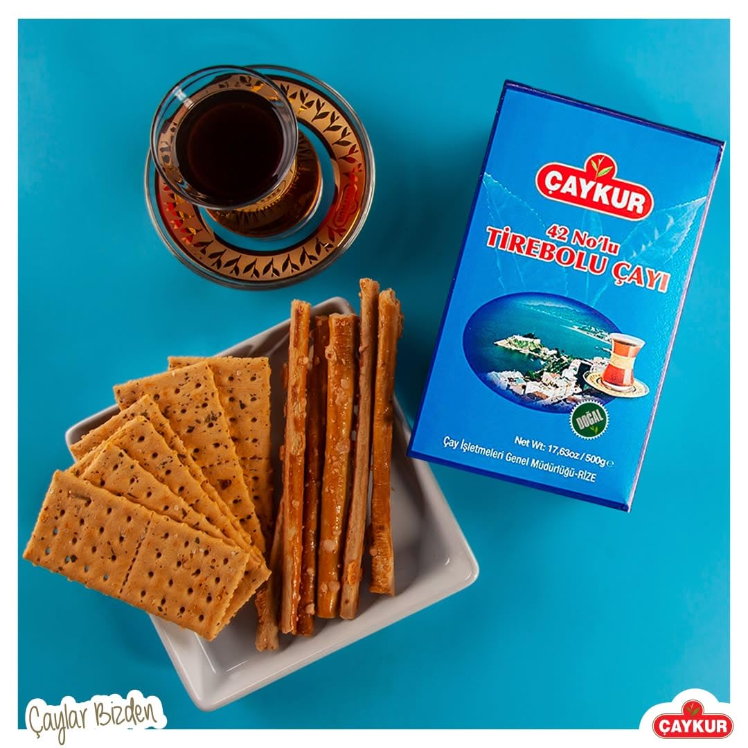 ÇAYKUR Tirebolu No. 42 Turkish Black Tea, loose leaf tea, strong aromatic flavor, premium traditional natural tea, 500 g / 17.6 oz 