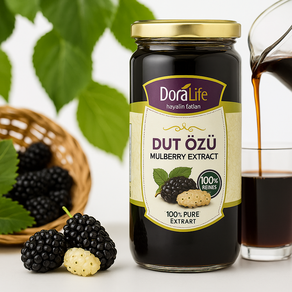 100% Reines Maulbeerextrakt - Sirup 640g – 100% Naturrein, Kaltgepresst, Zuckerfrei, Ohne Zusatzstoffe, Traditionell Hergestellt, Vegane Energiequelle, Maulbeer-Extrakt (Maulbeer-Extrakt)