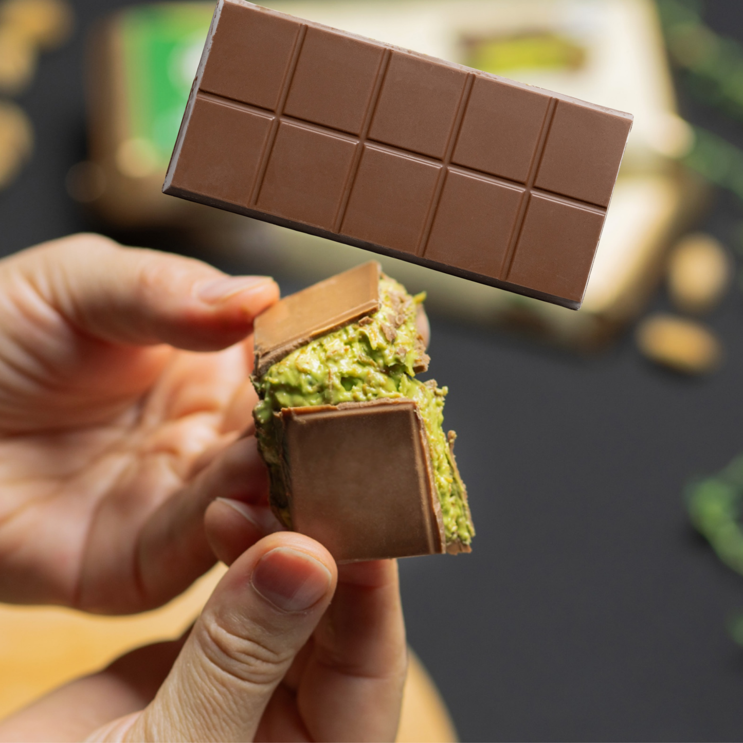 187g Dubai Style Chocolate with Pistachios &amp; Kunafeh, Pistachio Cream &amp; Crispy Kadayif, Made in Turkey with Attention to Detail (Dubai Style Chocolate XL) 