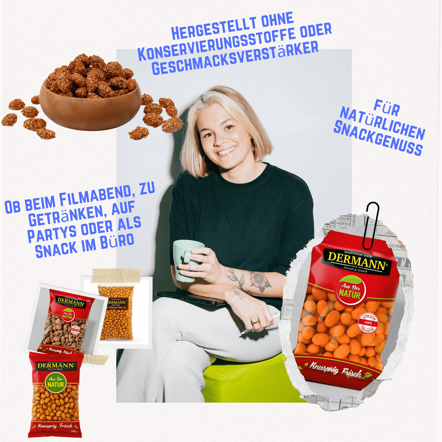 2 Stück × 170g Knuspriger Gewürzte Erdnüsse – Würzig, Aromatisch & Perfekt zum Knabbern | 200g Premium Erdnüsse -Snack, Praktischer Snack für unterwegs (Gewürzte Erdnüsse)