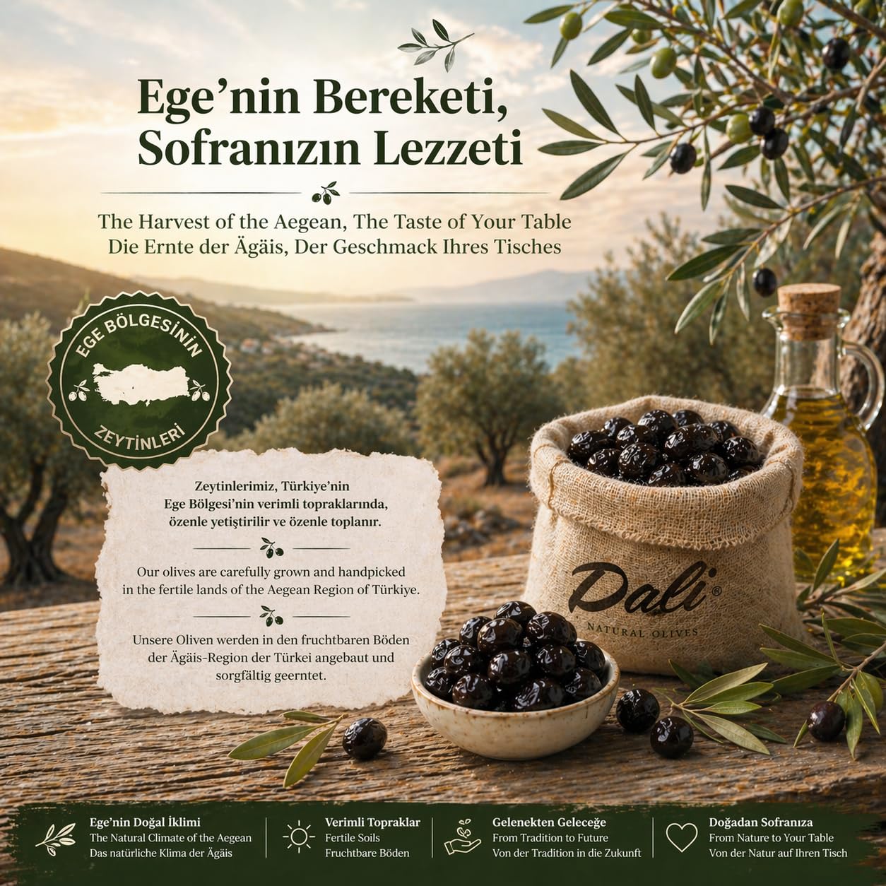 Dali Kuru Sele Siyah Zeytin 380 g
