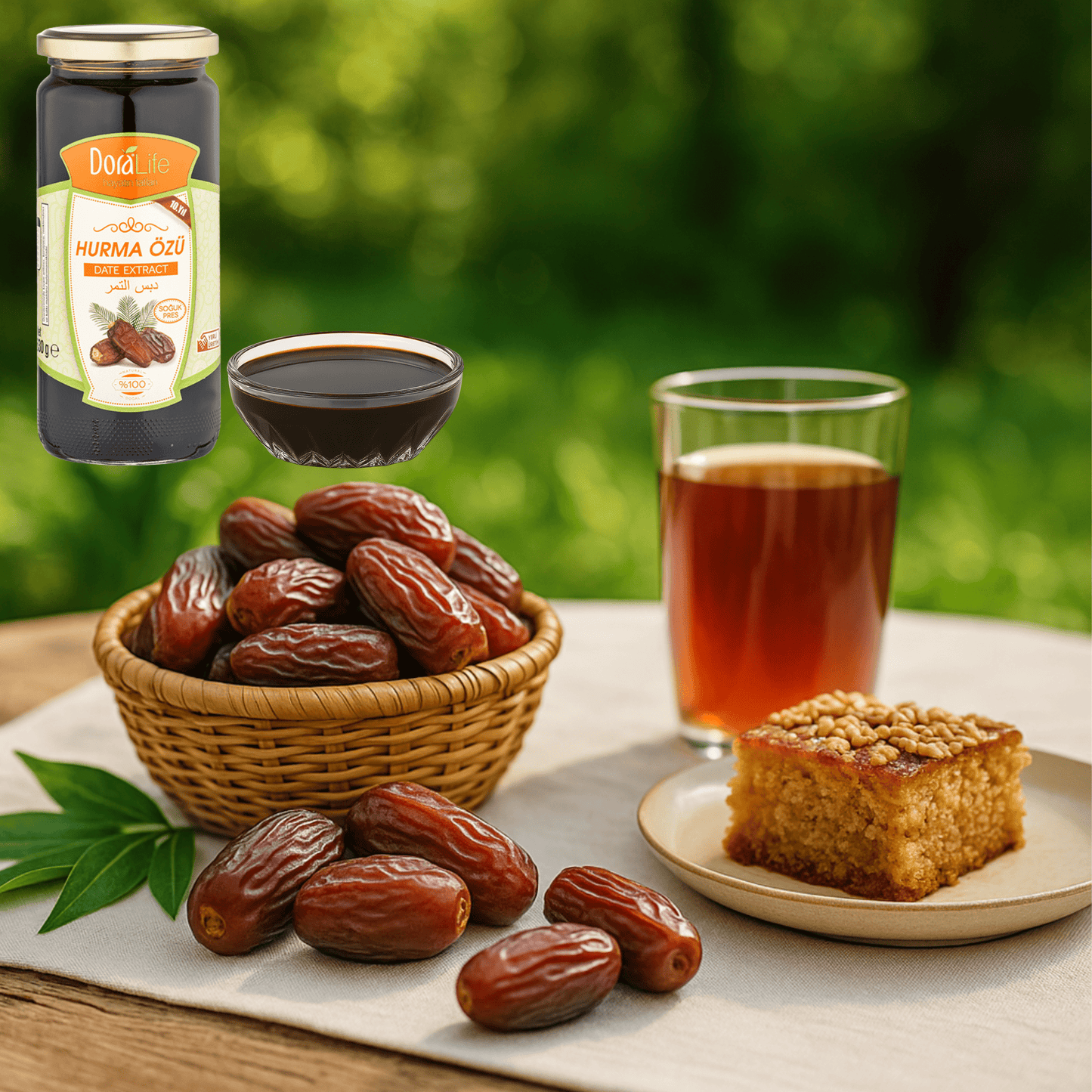 100% Reines Dattelsextrakt - Sirup 640g – 100% Naturrein, Kaltgepresst, Zuckerfrei, Ohne Zusatzstoffe, Traditionell Hergestellt, Vegane Energiequelle, Dattel-Extrakt (Dattel-Extrakt)