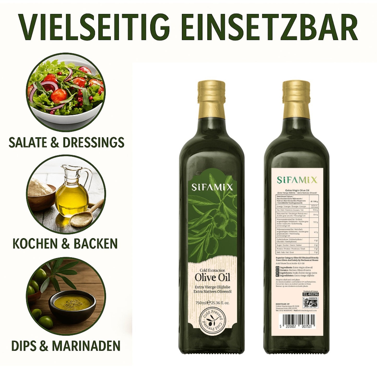 Sifamix Natives Olivenöl Extra aus Kreta 750 ml