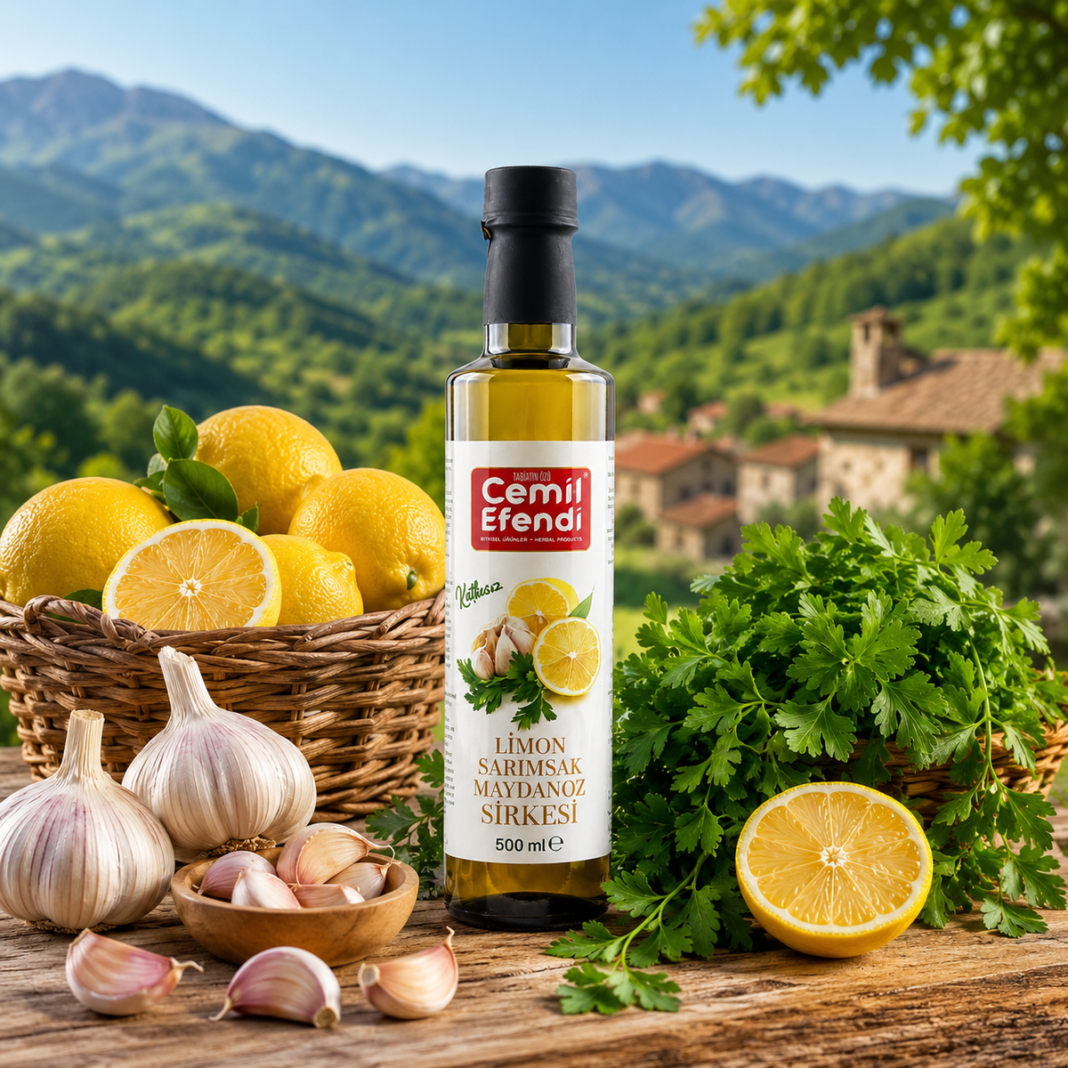 Cemil Efendi Sarımsak, Limon & Maydanoz Sirke 500 ml