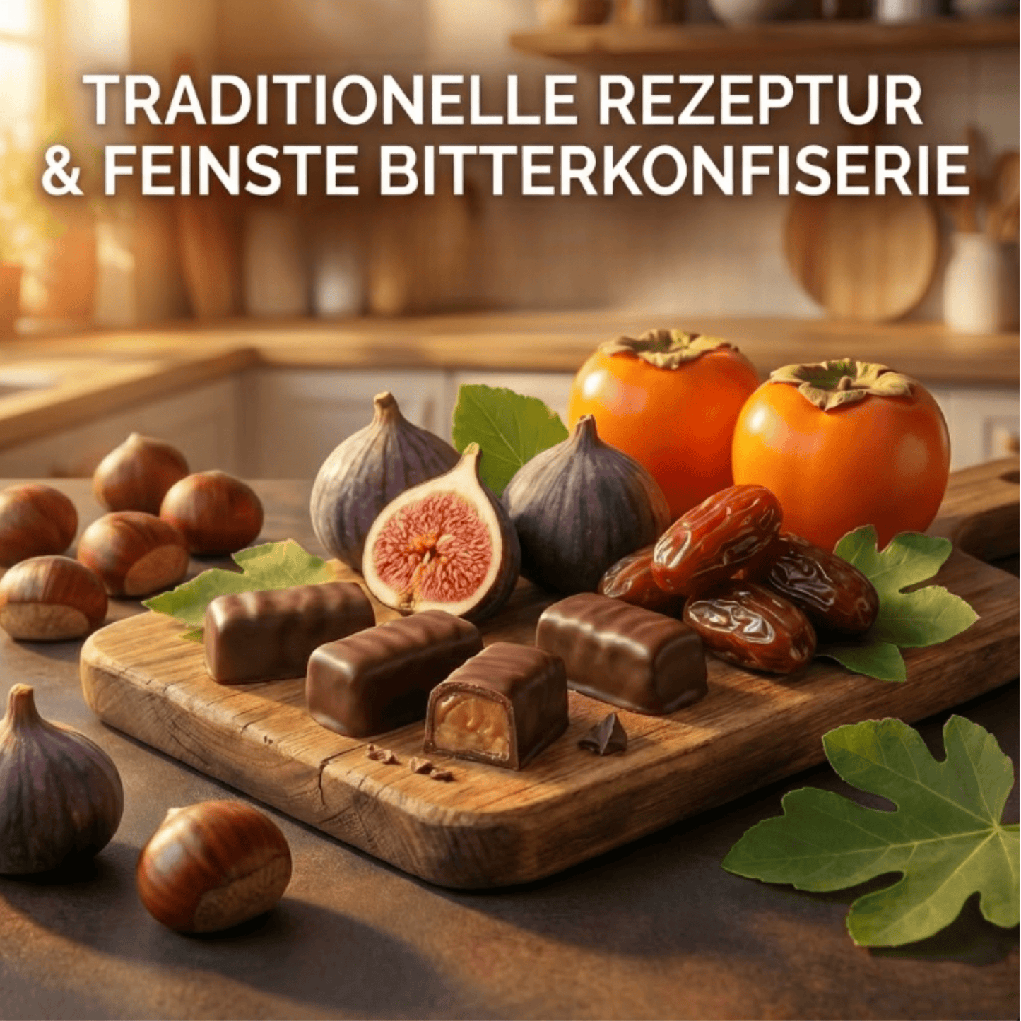 240 g Kandierte Feigen mit Bitter-Konfiserie überzogen – 24% getrocknete Feigen – Einzeln verpackt – Wiederverschließbare Verpackung – Orientalische Süßware