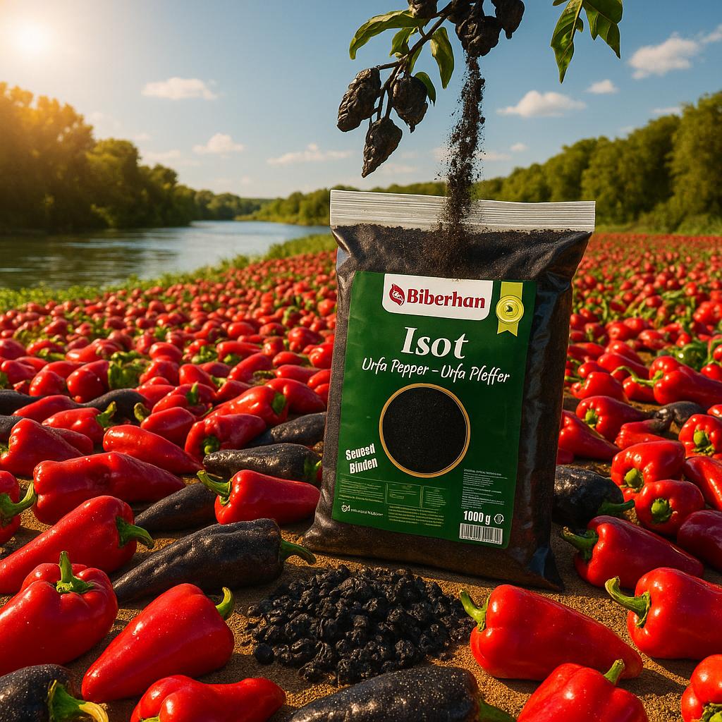 1000g Premium Hot Urfa Pepper - Isot/Turkish Black Chili - Urfa Pepper, specially produced in the UNESCO culinary city of Gaziantep, 100% Natural, No Additives 